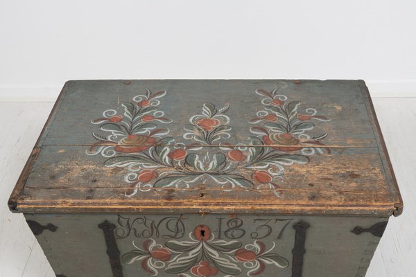 19th Century Northern Swedish Painted Chest-MJF-1343028