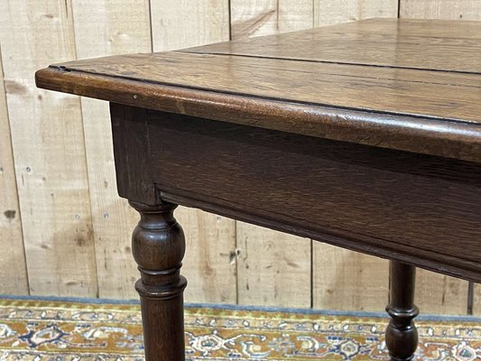 19th Century Oak Side Table-QYF-1785375