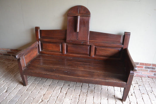 19th Century Oak Station Bench