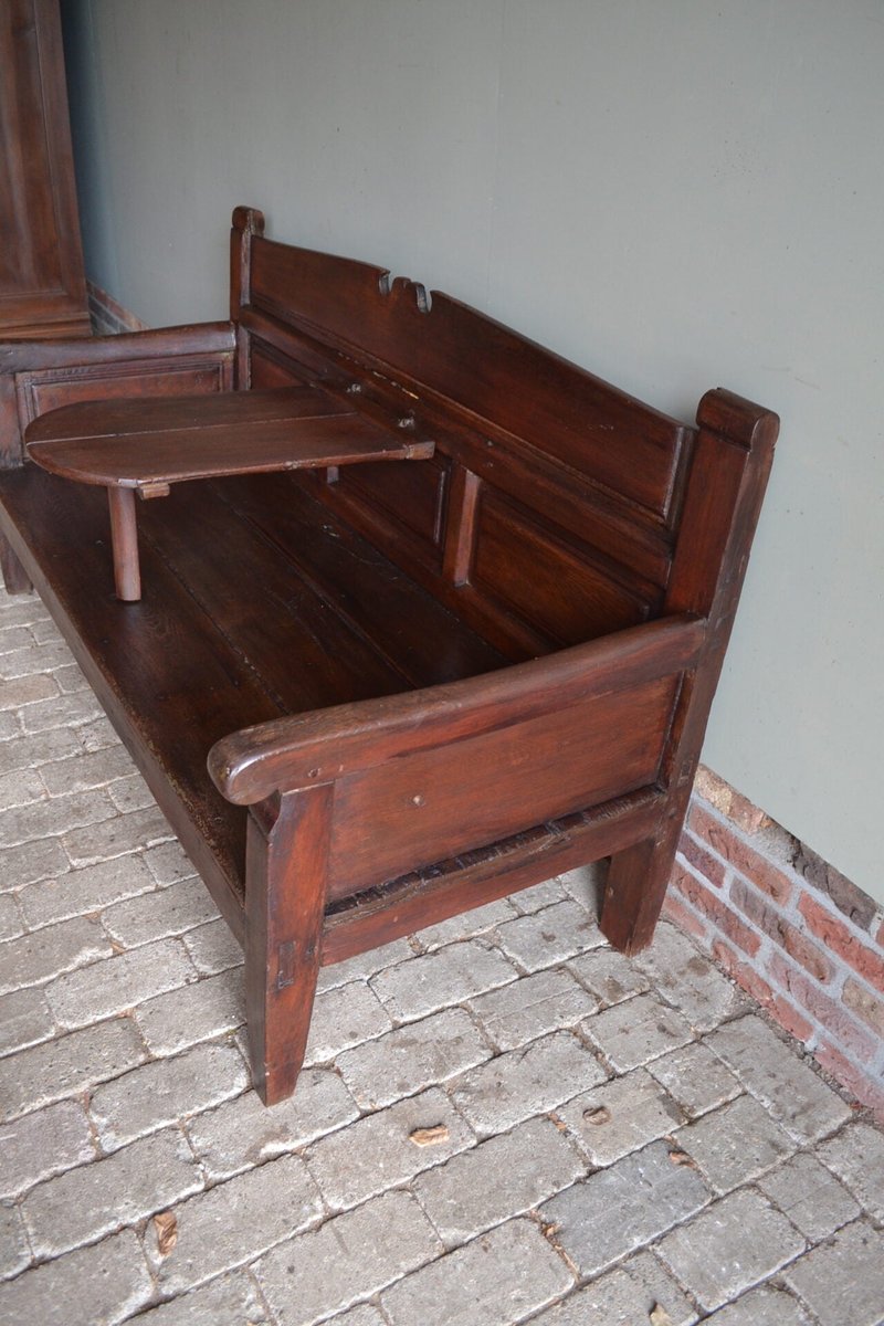 19th Century Oak Station Bench