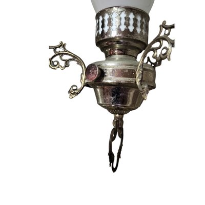 19th Century Oil and Opalina Glass Ceiling Lamp-TCS-2024674