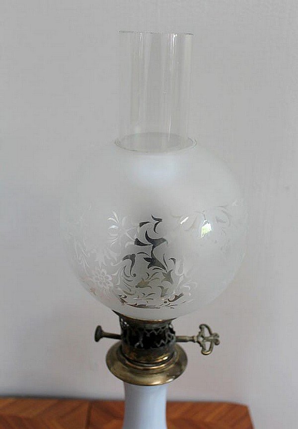 19th Century Oil Lamps, Set of 2