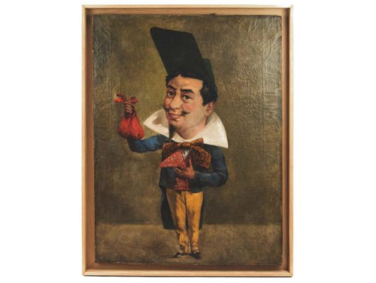 19th Century Oil on Canvas Caricature by Armand Désiré Gautier-CEJ-626746