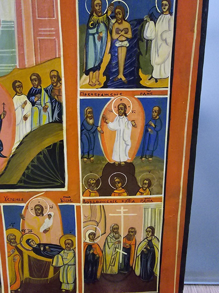 19th Century Orthodox Icon The Resurrection-Descent Into the Hell, 1860