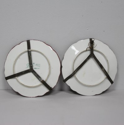 19th Century Painted Porcelain Dishes, Set of 2-NE-912695