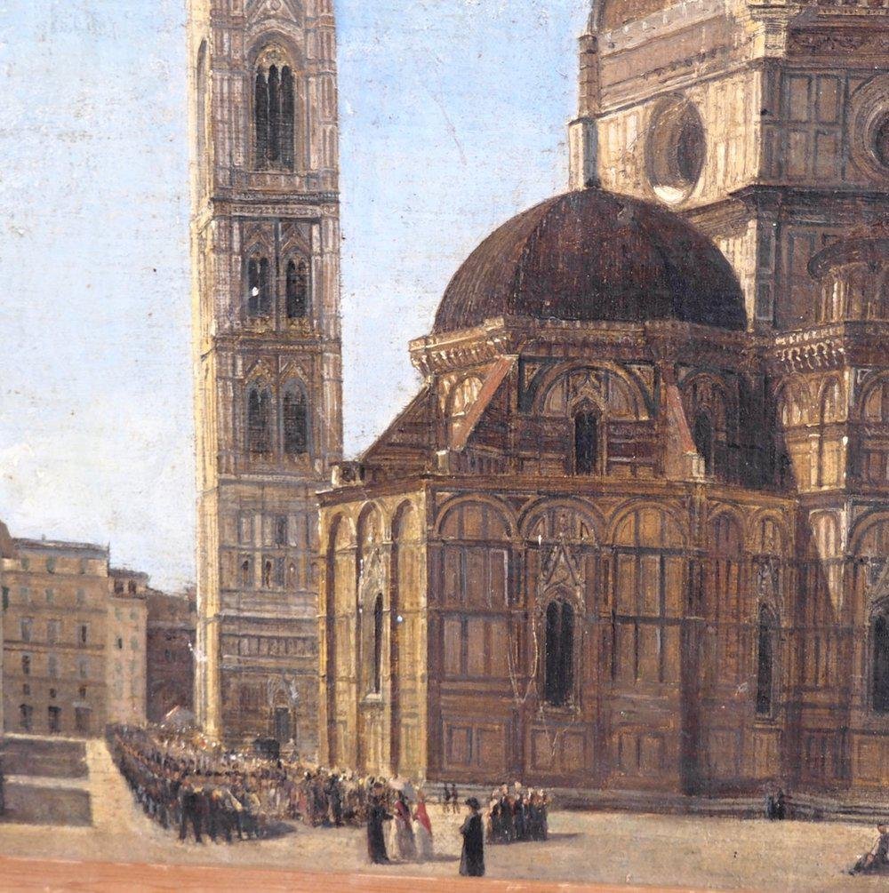 19th Century Painting Duomo in Firenze by P.K