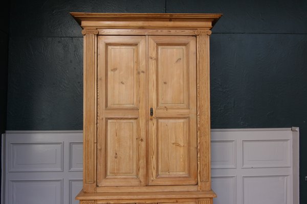 19th Century Pine Bookcase Cabinet-TAT-727623