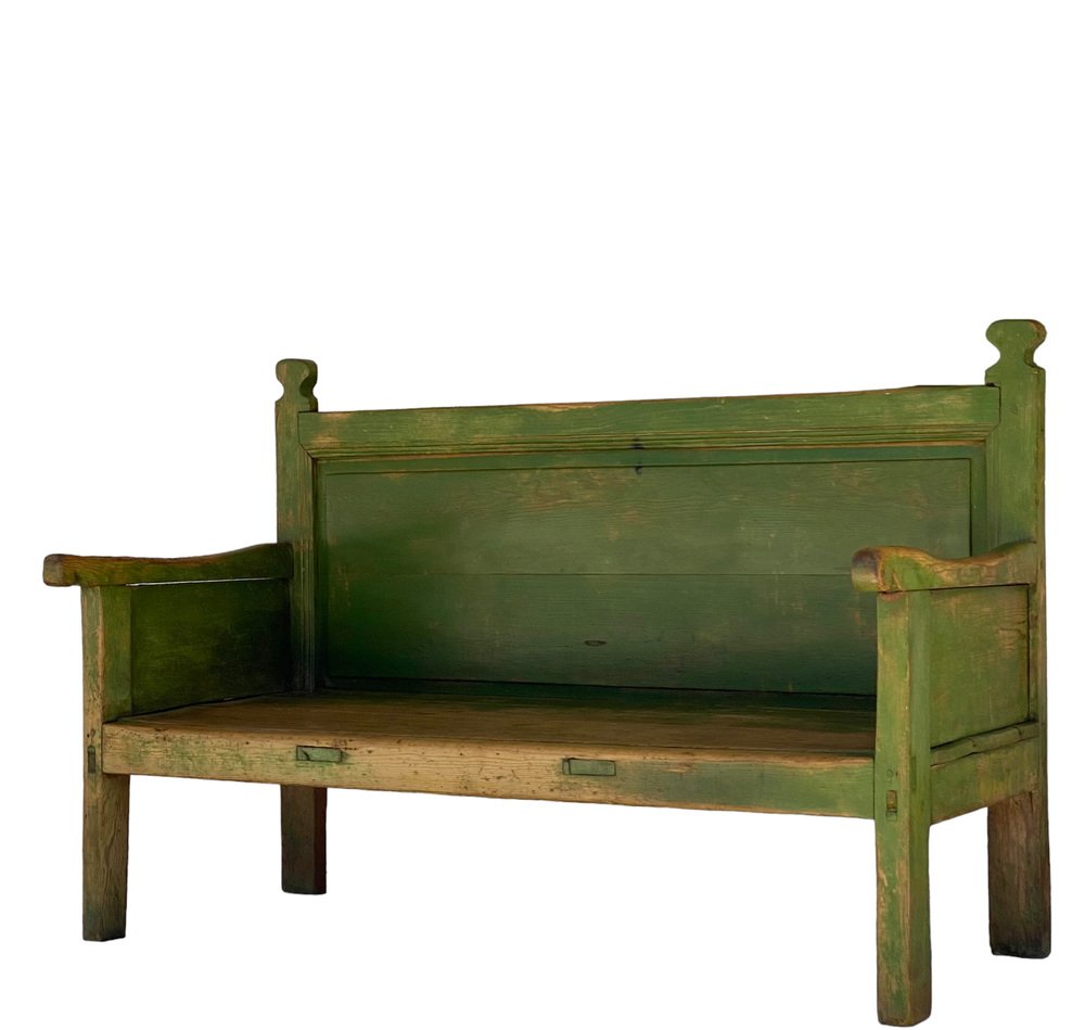 19th Century Pine Wood Bench