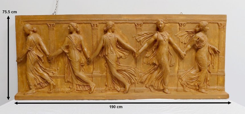 19th Century Plaster High-Relief Sculpture Borghese Dancers-RVK-1723821