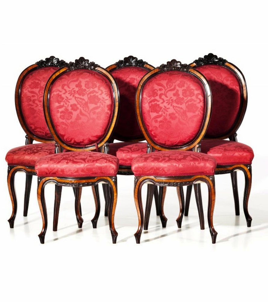 19th Century Portuguese Chairs, Set of 6