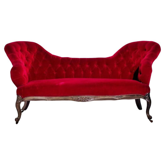 19th Century Portuguese Sofa in Mahogany Wood