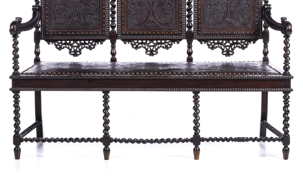 19th Century Portuguese Three-Seat Sofa