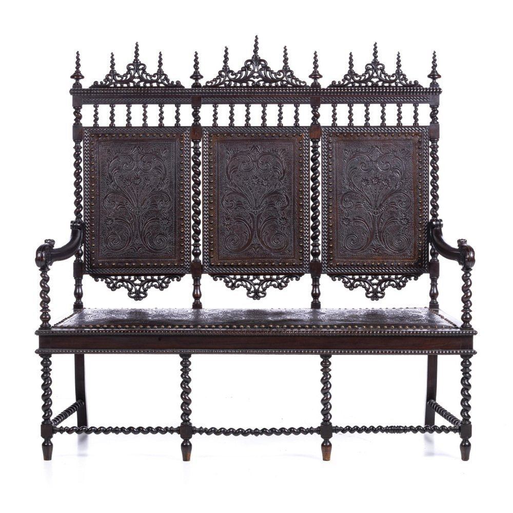 19th Century Portuguese Three-Seat Sofa