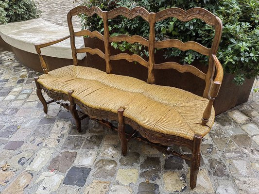 19th Century Provencal 3-Seater Sofa in Walnut-ZFY-1789324