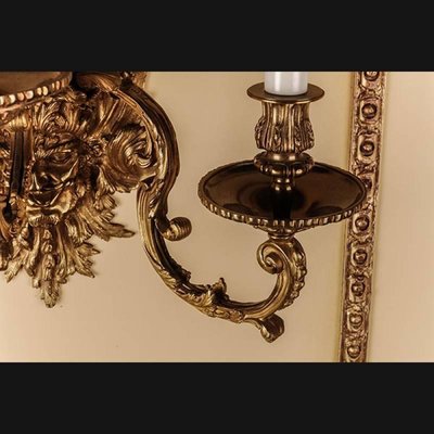 19th Century Regency Louis XV Bronze-Gilt Wall Lights, Set of 2-FLW-1426050