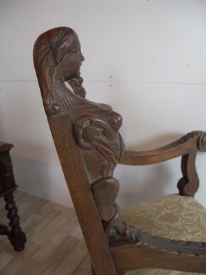 19th Century Renaissance Armchair in Teak, Italy-FEO-1759379