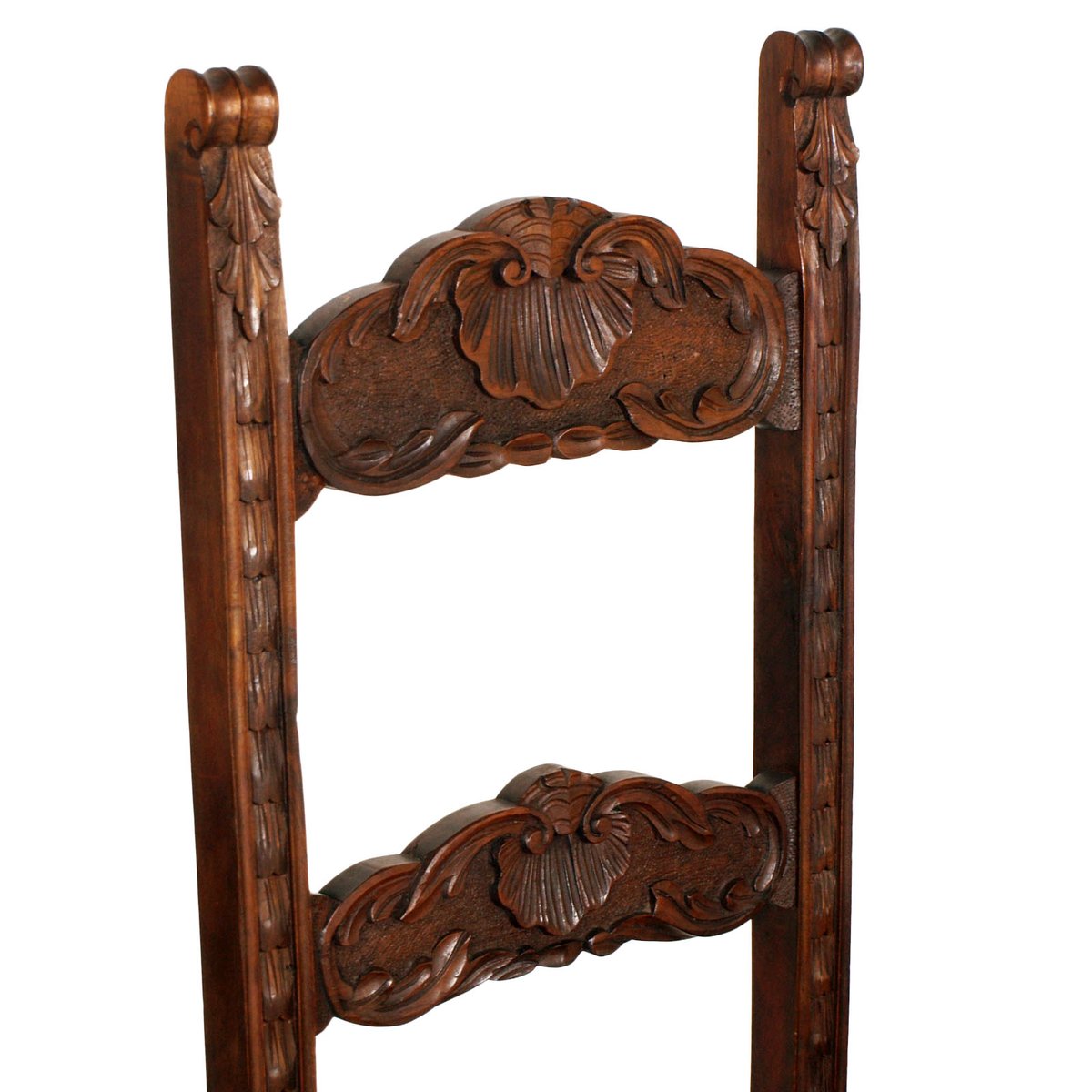 19th Century Renaissance Style Carved Walnut Dining Chairs, Set of 6