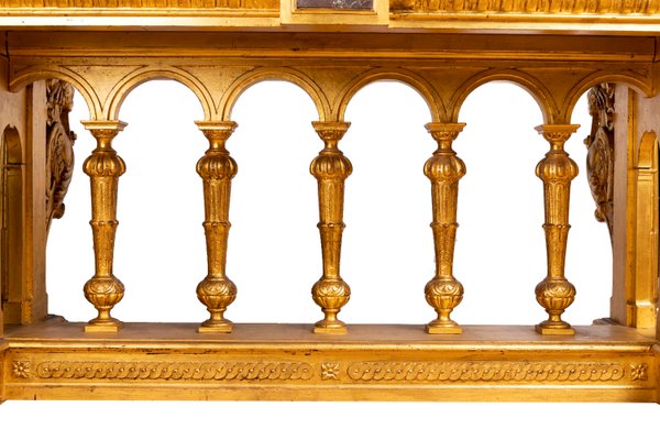 19th Century Renaissance Style Giltwood and Marble Console Table-CEJ-551469