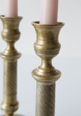 19th Century Restoration Bronze Candleholders, Set of 2-JWI-1361849