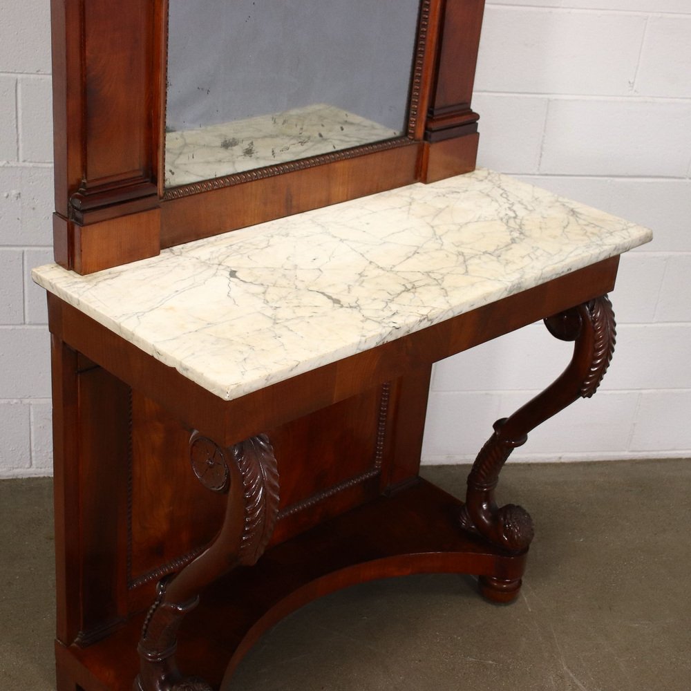 19th Century Restoration Console in Cherrywood, Italy