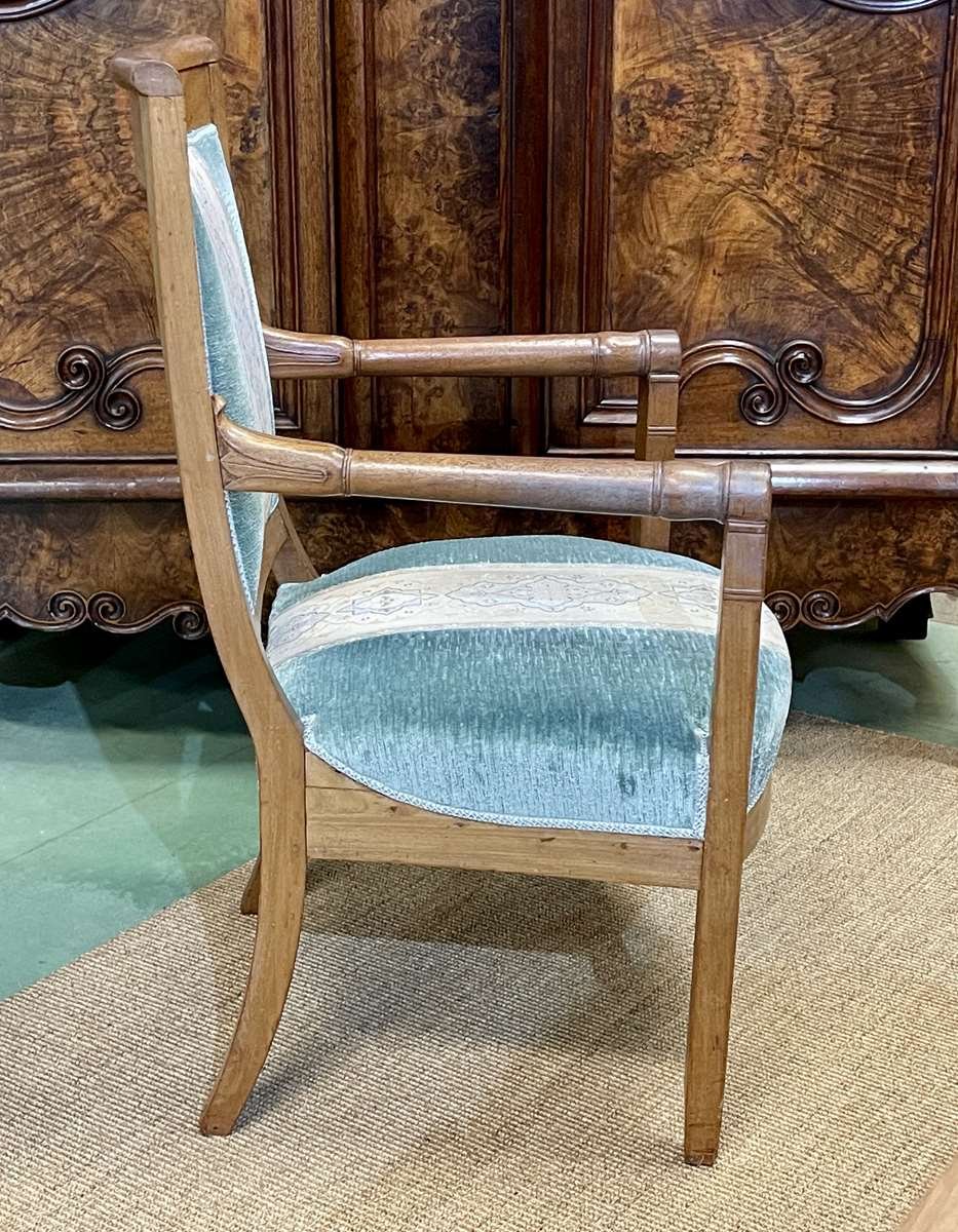 19th Century Restoration Walnut Armchair