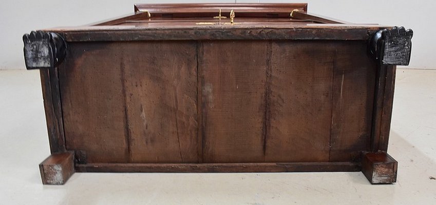 19th Century Retour d’Égypte Mahogany Burl Veneer Secretaire-RVK-712844