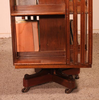 19th Century Revolving Bookcase in Walnut-HPU-1314006