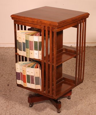 19th Century Revolving Bookcase in Walnut-HPU-1314006