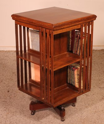 19th Century Revolving Bookcase in Walnut-HPU-1314006