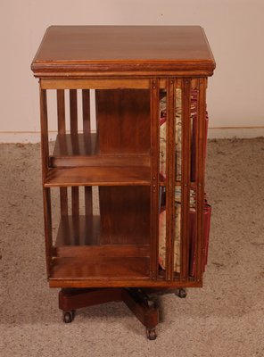 19th Century Revolving Bookcase in Walnut-HPU-1314006