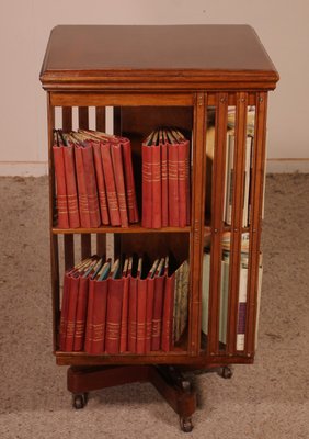 19th Century Revolving Bookcase in Walnut-HPU-1314006