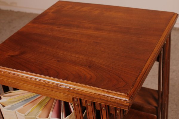 19th Century Revolving Bookcase in Walnut-HPU-1314006