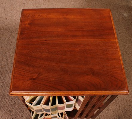 19th Century Revolving Bookcase in Walnut-HPU-1314006