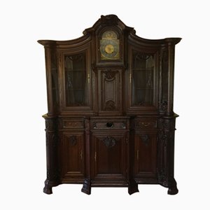 19th Century Rococo Style Cabinet with Clock-WQQ-726670