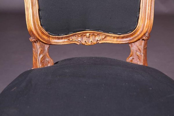 19th Century Rococo Walnut Dining Chair-FLW-1401927