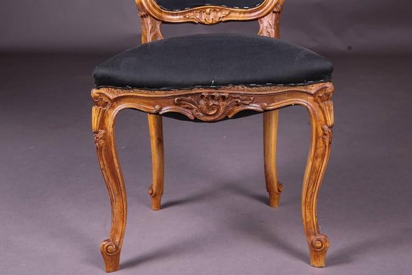 19th Century Rococo Walnut Dining Chair-FLW-1401927