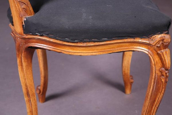 19th Century Rococo Walnut Dining Chair-FLW-1401927