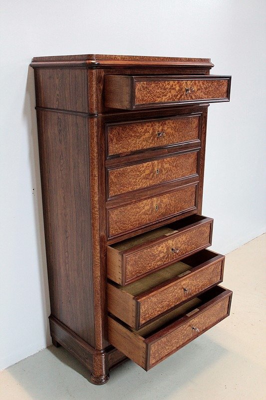 19th Century Rosewood Veneer Secretaire