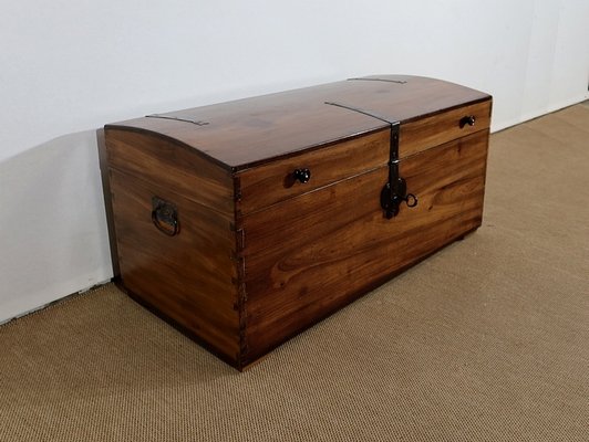 19th Century Rounded Solid Teak Chest-RVK-1179118