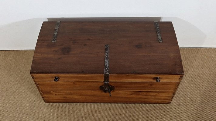 19th Century Rounded Solid Teak Chest-RVK-1179118