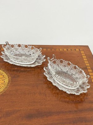 19th Century Russian Crystal Cut Set with Castellated Rims, Set of 3-UCH-1224308