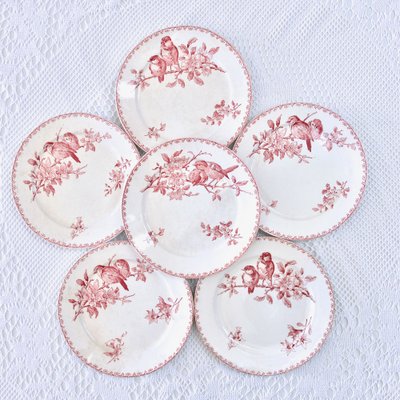 19th Century Sarreguemines Plates, 1878, Set of 6-SHG-2040525