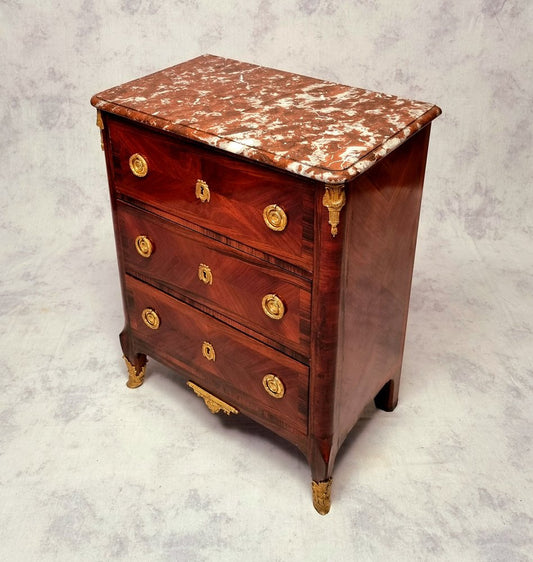 19th Century Satin & Amaranth Dresser of Two Style Transition