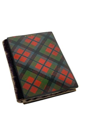 19th Century Scottish Sewing Set of Tartan Ware, Set of 4-UCH-1224370