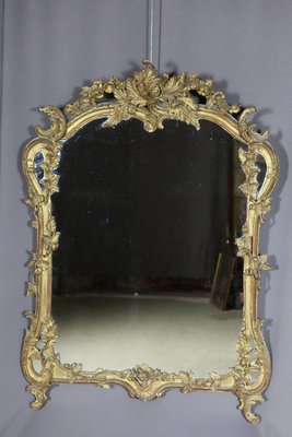 19th Century Sculpted and Golden Wooden Mirror-WSV-1367308