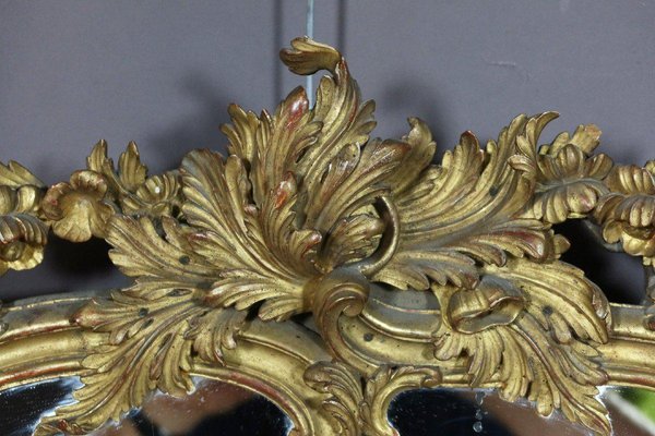 19th Century Sculpted and Golden Wooden Mirror-WSV-1367308