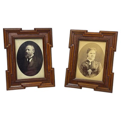 19th Century Set of Wooden Frames with Dutch Royals, 1878, Set of 2-UCH-1796156