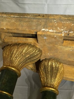 19th Century Sicilians Wood Consoles with Gilding and Stucco, Set of 2-LQ-1114992