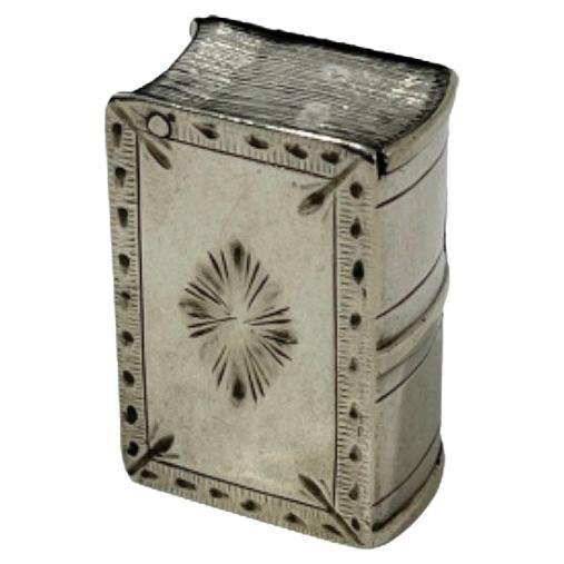 19th Century Silver Loderein Box in the Shape of a Book-UCH-1224143