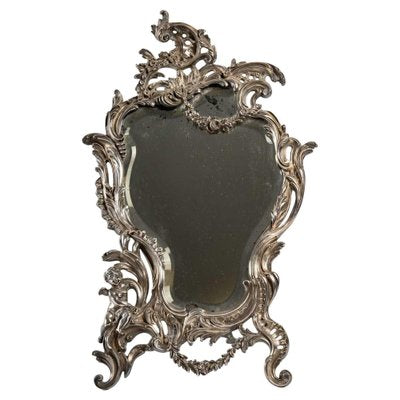 19th Century Silver Plated Bronze Table Mirror-WFS-1419039